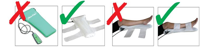 Important: The VIBRO-PULSE® pad will only work by applying a single use cover with limb straps to ensure effective treatment and infection control. Replace after each 30 minute treatment.