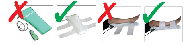 Important: The VIBRO-PULSE&reg; pad will only work by applying a single use cover with limb straps to ensure effective treatment and infection control. Replace after each 30 minute treatment.